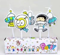 Outer Space birthday candles - 5 piece