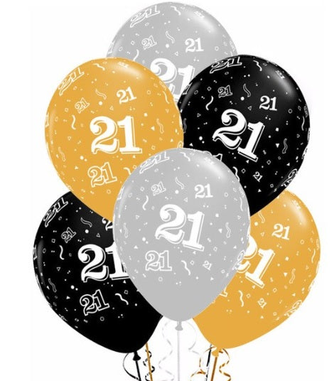 21st Balloons (10 pack)