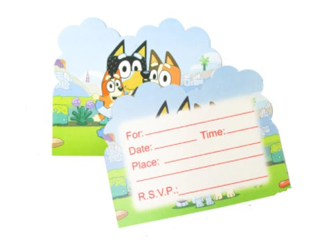 10 pcs Blue Heeler invitations