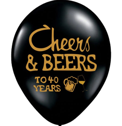 Cheers to 40 Years latex balloons (10 pack)