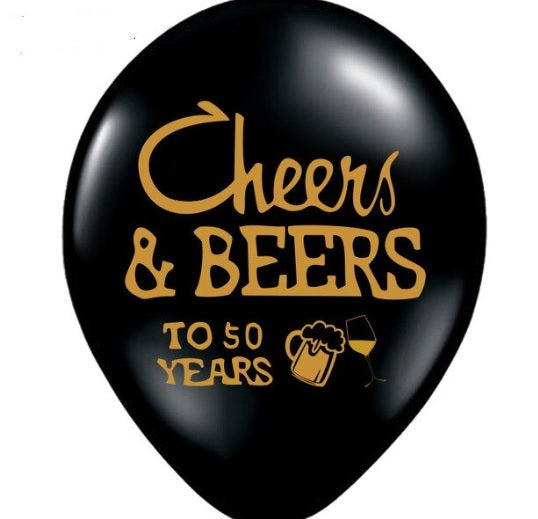 Cheers to 50 Years latex balloons (10 pack)