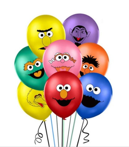 10 pcs Sesame Street balloons