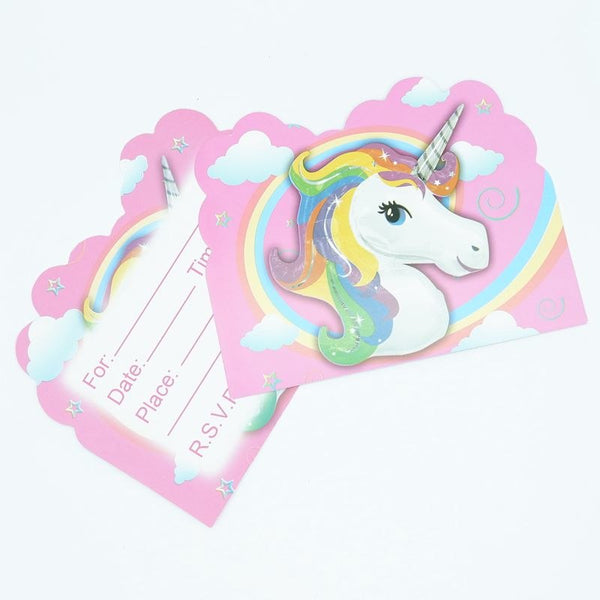 Unicorn Invites (10 pack)