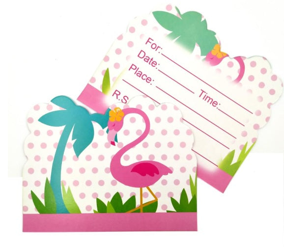 Flamingo invites (10 pcs)