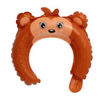 Inflatable jungle themed headbands - 10 pcs