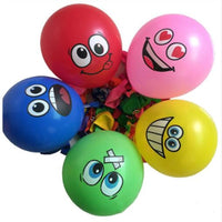 Multi coloured Emoji balloons - 10 pack - latex
