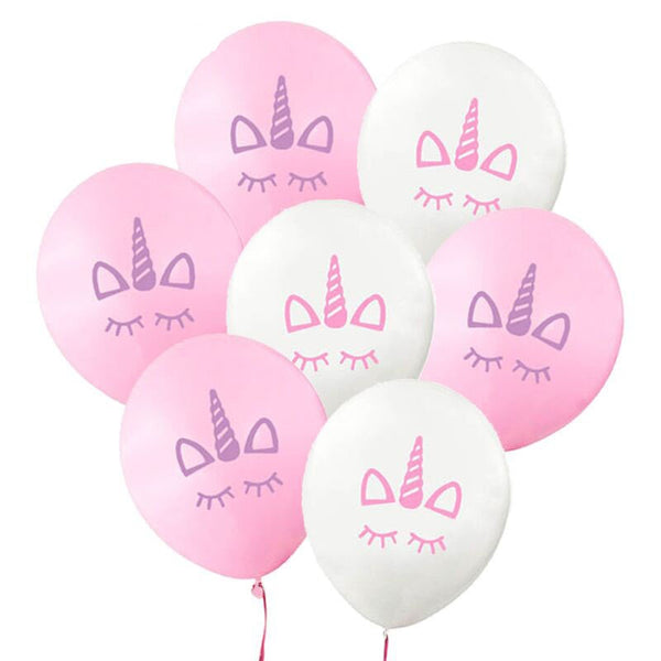 Unicorn balloons - 10 pack - latex - Style B