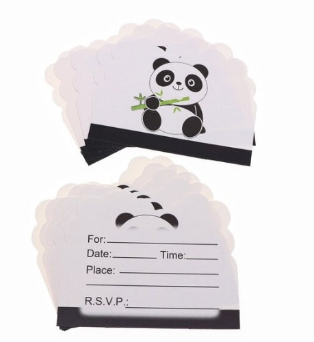 Panda invitations (10 pack)