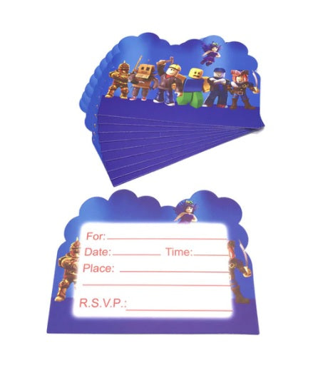 10 pcs Rowblocks invitations