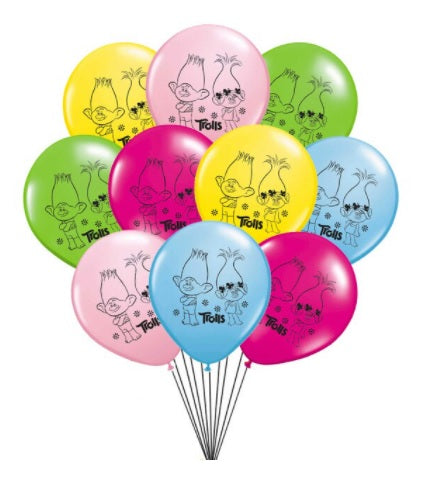 10 pcs Trolls latex balloons