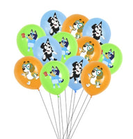 12 pcs Blue Heeler balloons (Set B)