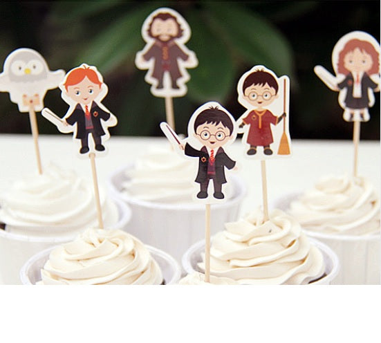 Wizard cupcake toppers (12 pack) Set A
