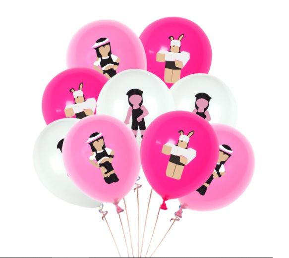 12 pcs Rowblocks Balloons  -  Set D