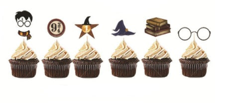 Wizard cupcake toppers (12 pcs)  -  Style B