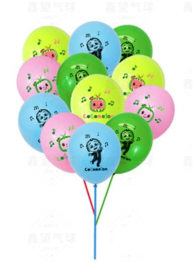 10 pcs Baby Melon latex balloons  -  Set A