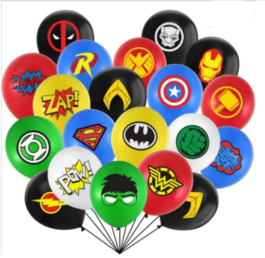 NQR  -  10 pcs Superhero balloons