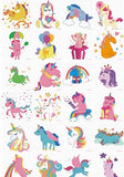 Unicorn temporary tattoos (20 pcs)