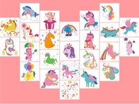 Unicorn temporary tattoos (20 pcs)
