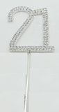 Diamante numbered cake pick / topper