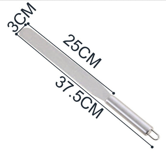 25 cm flat spatula - stainless steel