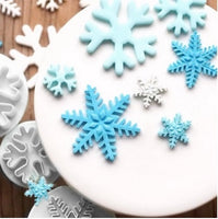 3 pcs snowflake plunger cutters - style A