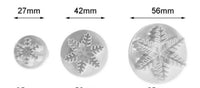 3 pcs snowflake plunger cutters - style A