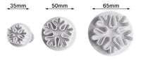 3 pcs snowflake plunger cutters - Style B