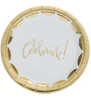 'Celebrate' tableware - gold - 40 pcs