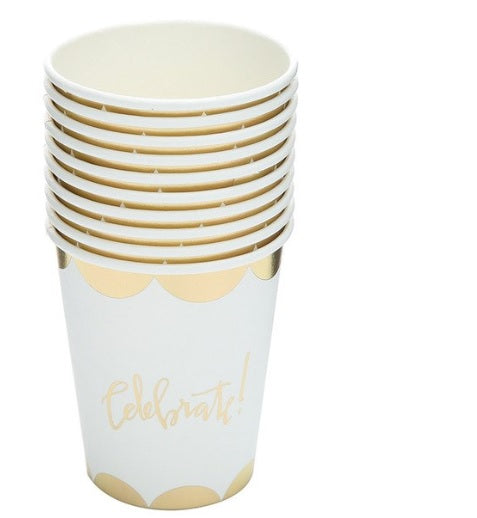 'Celebrate' tableware - gold - 40 pcs