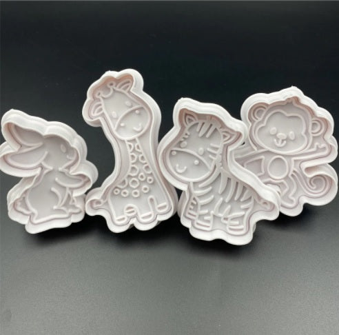 4 pcs Animal Cookie Cutter set - Set A