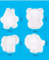 4 pcs Animal cookie cutters - Set B