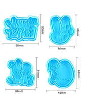 4 pcs Easter cookie cutters (Set B)