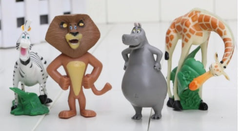 Jungle/Madagascar themed cake topper/figurines