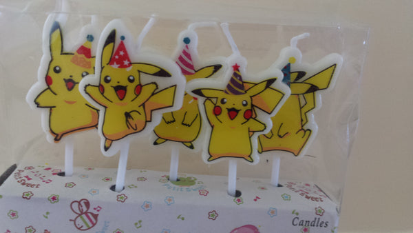 Pocket Monsters candles (5 pack)