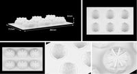 6 hole geometric silicon tin  -  STC0016