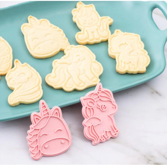 6 pcs Unicorn cookie cutter set
