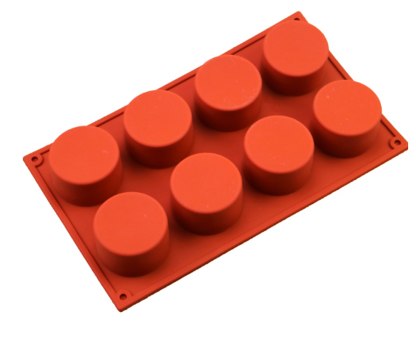 8 hole straight sided silicon tin/mould  -  STC0018
