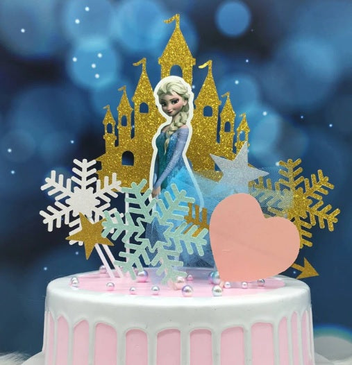 Snow Princess cake topper - 8 pcs - Style B