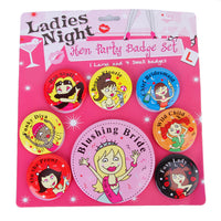 Hens Night badges (8 pack)