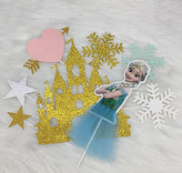 Snow Princess cake topper - 8 pcs - Style B