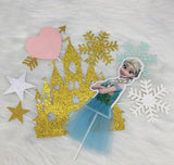 Snow Princess cake topper - 8 pcs - Style B