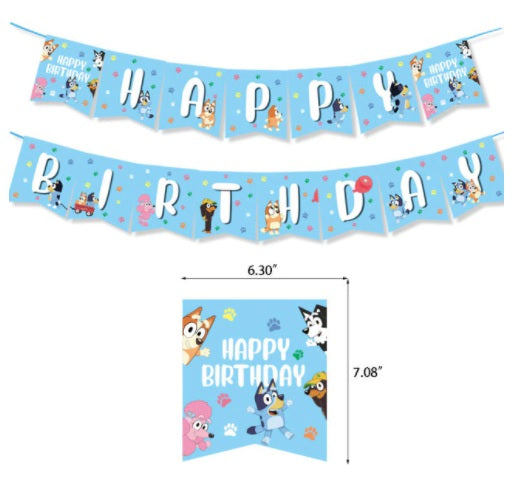 Blue Heeler birthday banner