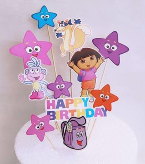 Adventure Girl cake topper