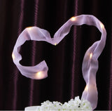 LED purple ribbon cake topper