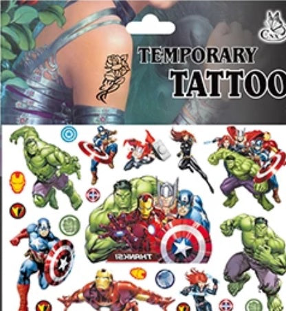 Superhero Tattoos (1 sheet)