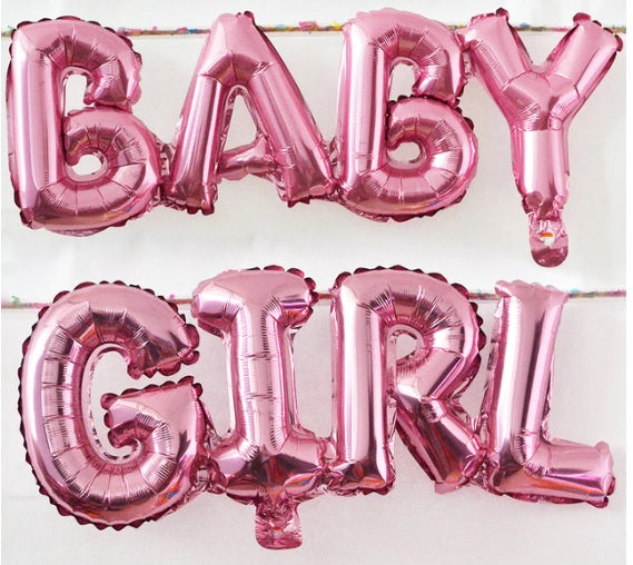 'Baby Girl' foil balloon