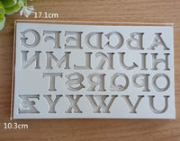 Fancy lettering alphabet silicon mould