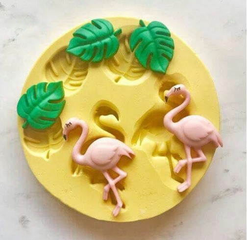 Flamingo and Palm tree silicon mould