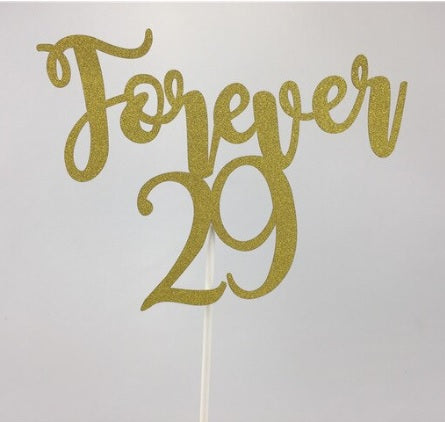 "Forever 29" cake plaque