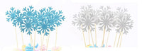 Elsa and 10 glittery snowflakes cake topper